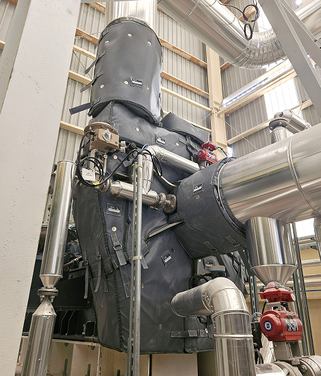 Industrial fan with custom-designed removable reusable acoustic blanket and jacket insulation for noise reduction