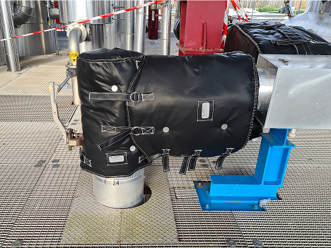 ATEX antistatic blanket and jacket insulation for industrial valve and piping connection