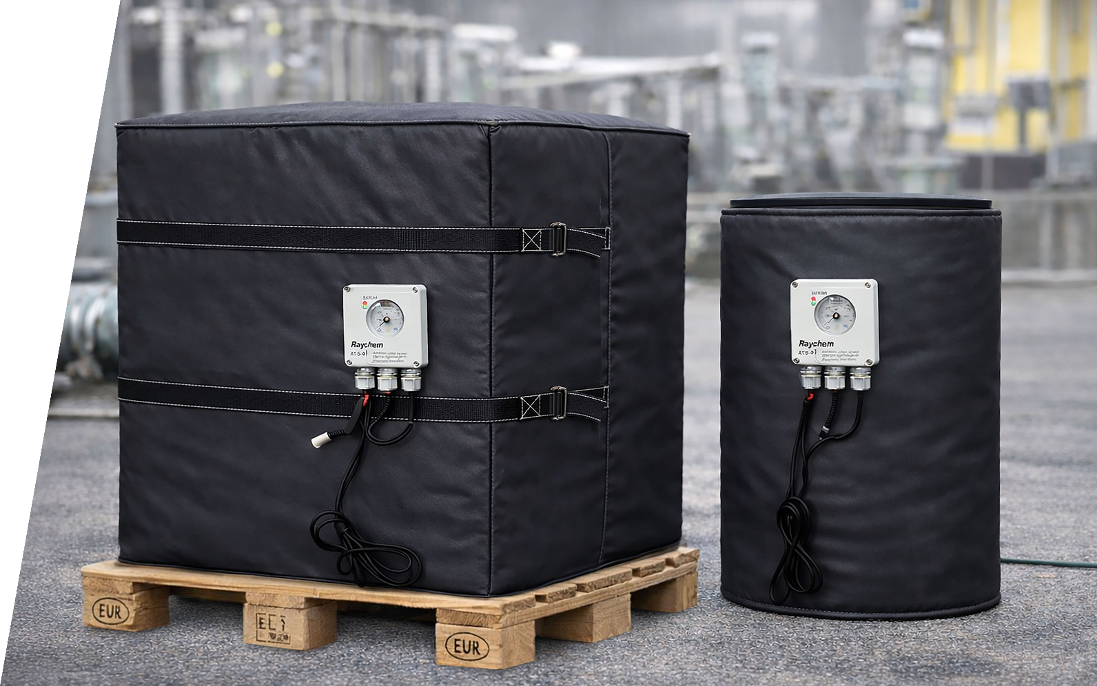 Heated insulation jacket with temperature controller for tanks