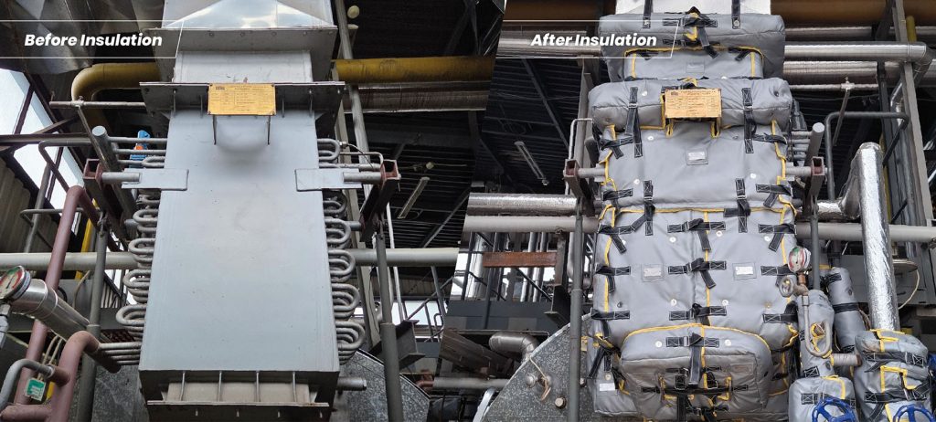 Economizer Blanket Insulation Before-After